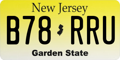 NJ license plate B78RRU