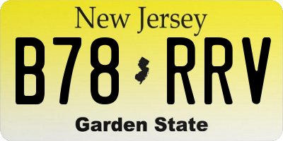 NJ license plate B78RRV