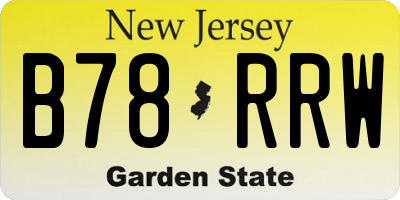 NJ license plate B78RRW