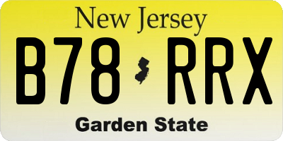 NJ license plate B78RRX