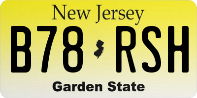 NJ license plate B78RSH