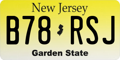 NJ license plate B78RSJ