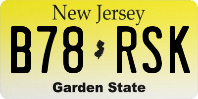NJ license plate B78RSK