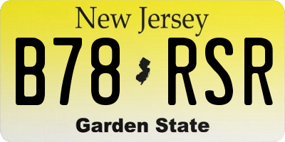 NJ license plate B78RSR