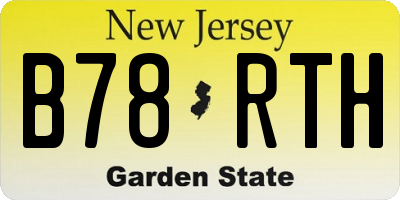 NJ license plate B78RTH