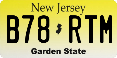 NJ license plate B78RTM