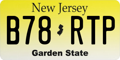 NJ license plate B78RTP