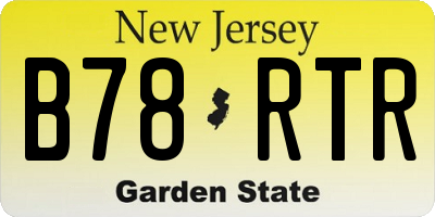 NJ license plate B78RTR