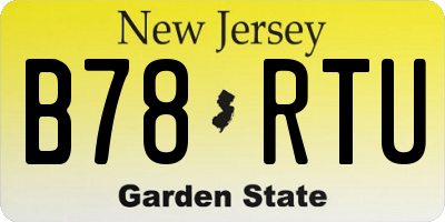 NJ license plate B78RTU