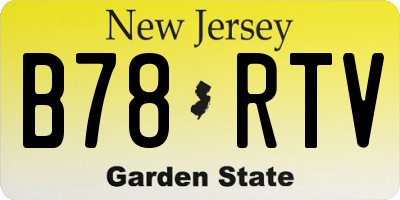 NJ license plate B78RTV
