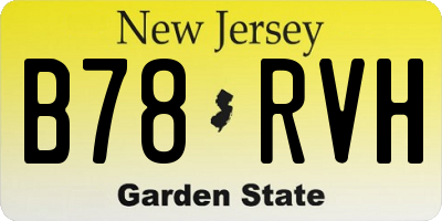 NJ license plate B78RVH