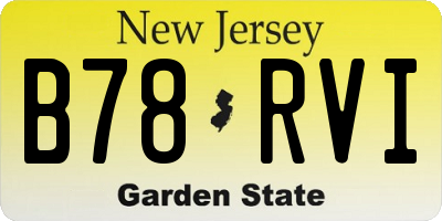 NJ license plate B78RVI
