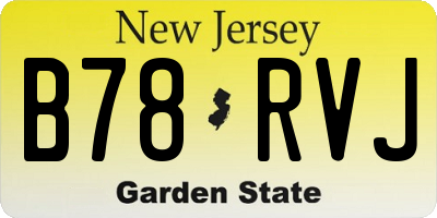 NJ license plate B78RVJ