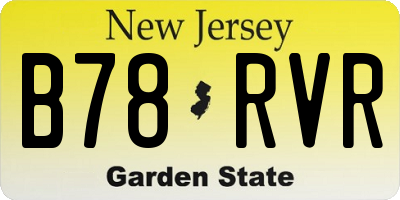 NJ license plate B78RVR