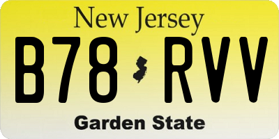 NJ license plate B78RVV