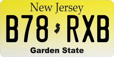 NJ license plate B78RXB