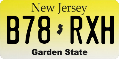 NJ license plate B78RXH