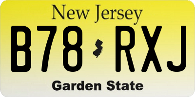 NJ license plate B78RXJ