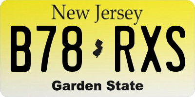 NJ license plate B78RXS