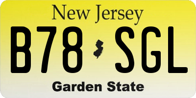 NJ license plate B78SGL