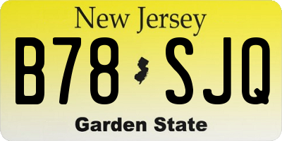 NJ license plate B78SJQ