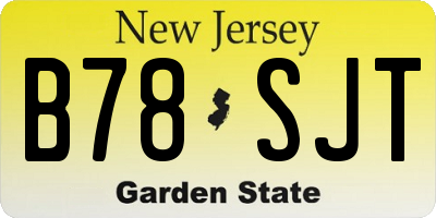 NJ license plate B78SJT