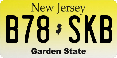 NJ license plate B78SKB