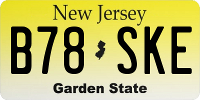 NJ license plate B78SKE