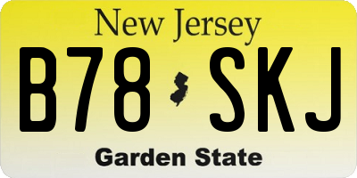 NJ license plate B78SKJ