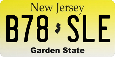NJ license plate B78SLE