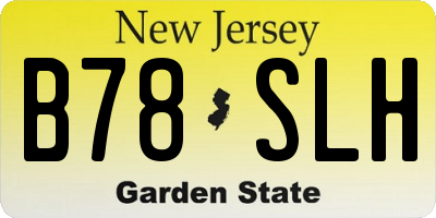NJ license plate B78SLH