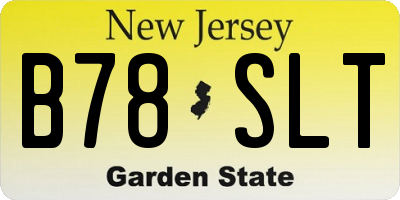 NJ license plate B78SLT