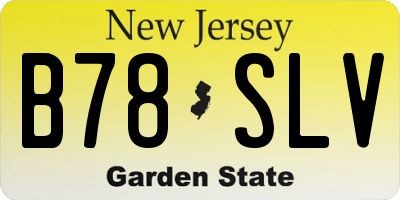 NJ license plate B78SLV
