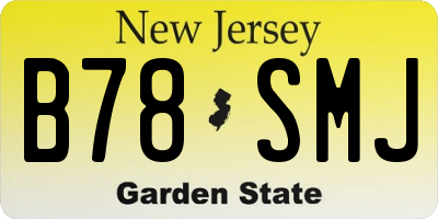 NJ license plate B78SMJ