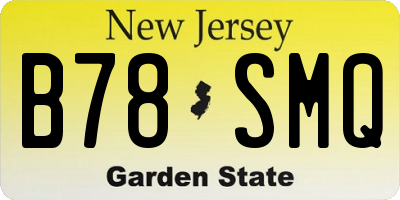 NJ license plate B78SMQ