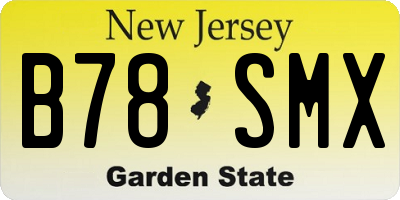 NJ license plate B78SMX