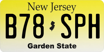 NJ license plate B78SPH