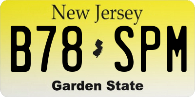 NJ license plate B78SPM