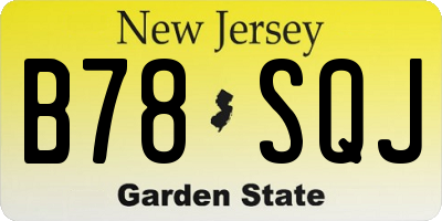 NJ license plate B78SQJ
