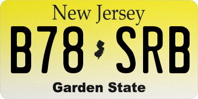NJ license plate B78SRB