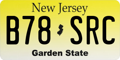 NJ license plate B78SRC