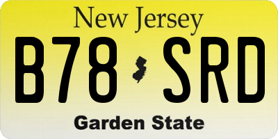 NJ license plate B78SRD