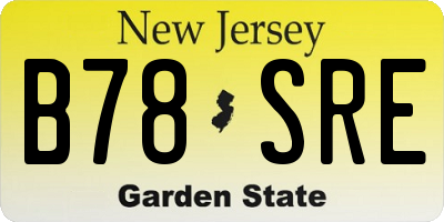 NJ license plate B78SRE
