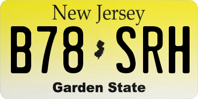 NJ license plate B78SRH