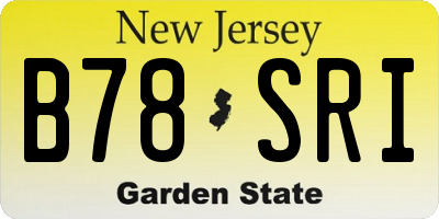 NJ license plate B78SRI