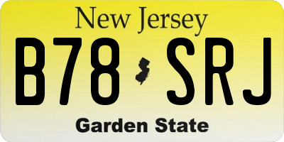 NJ license plate B78SRJ