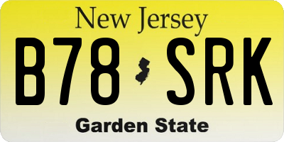 NJ license plate B78SRK