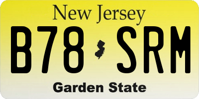 NJ license plate B78SRM