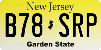 NJ license plate B78SRP