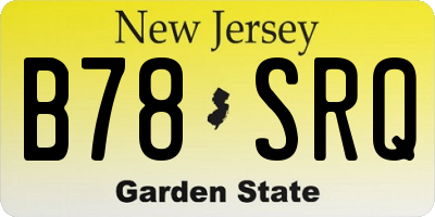 NJ license plate B78SRQ